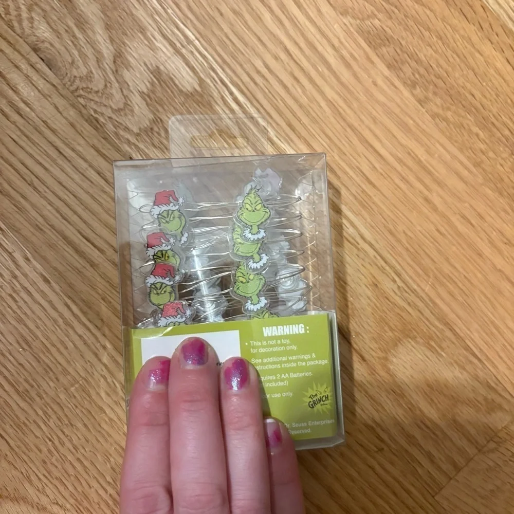 Dr. Seuss Grinch Mini String Lights NEW Christmas Battery Operated